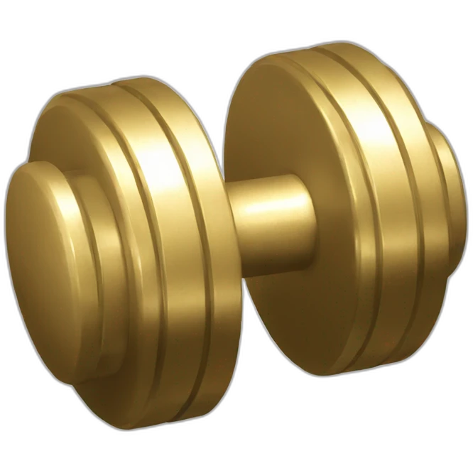 Golden dumbell emoji
