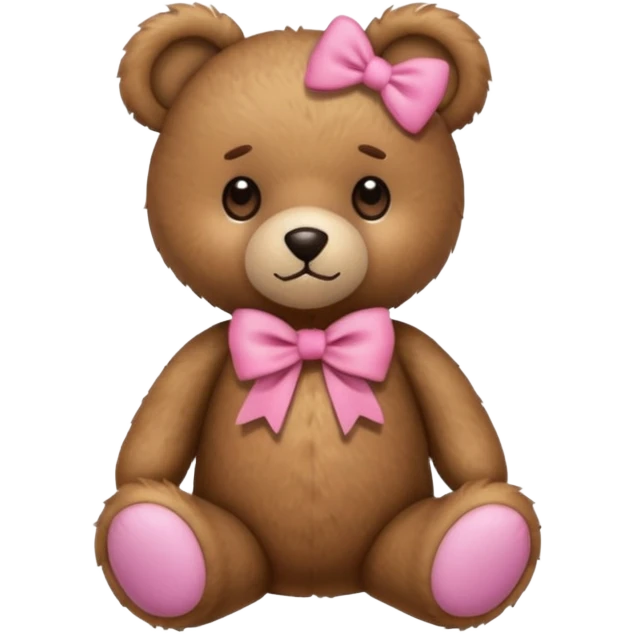 Teddy Bear With Pink Bow  emoji