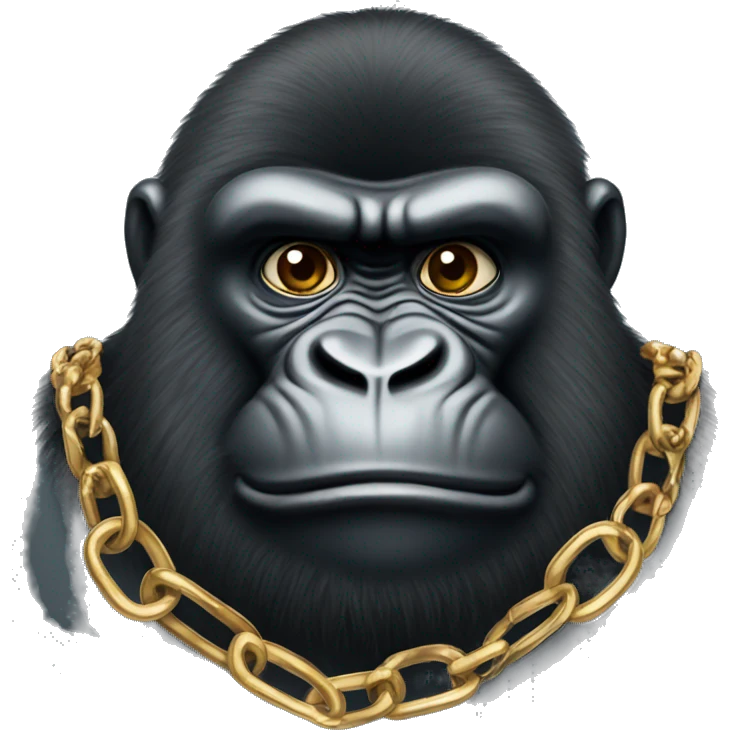 Gorila with chains and jewelry  emoji