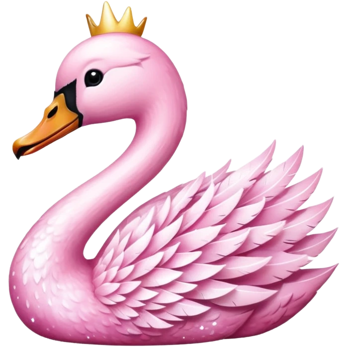 Sparkle Pink Swan emoji