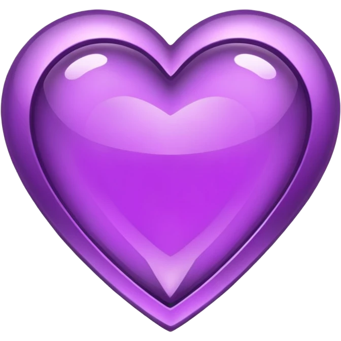 rococo heart gem purple emoji