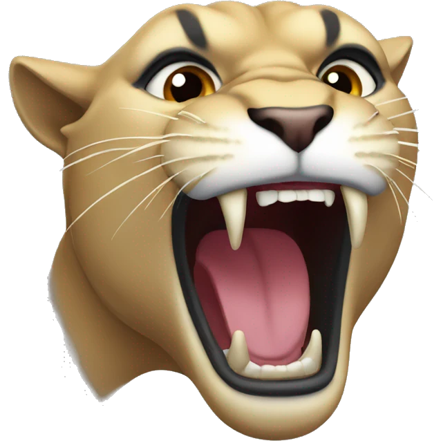 Panther roaring emoji