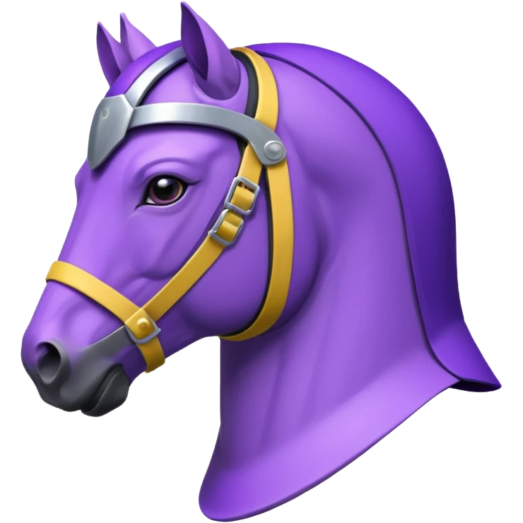 purple horse with helmet emoji