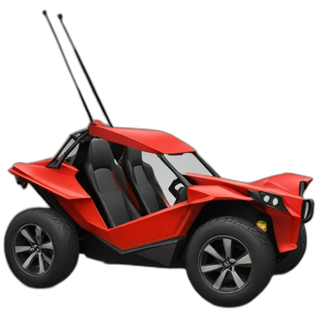 car slingshot polaris red with a black dog inside emoji