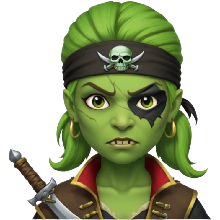ork pirate woman emoji