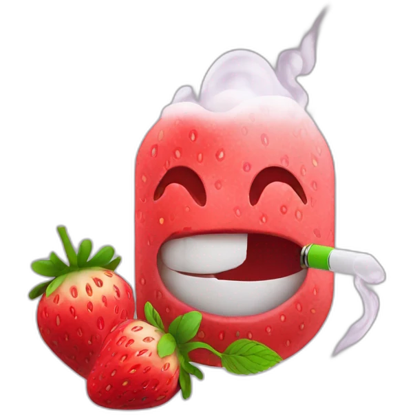 Vape with strawberries  emoji