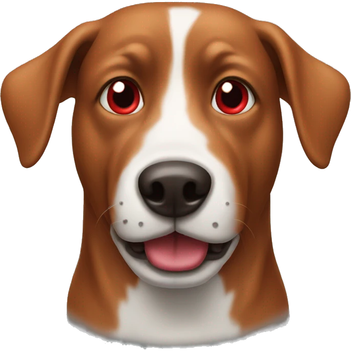 Red nose dog emoji