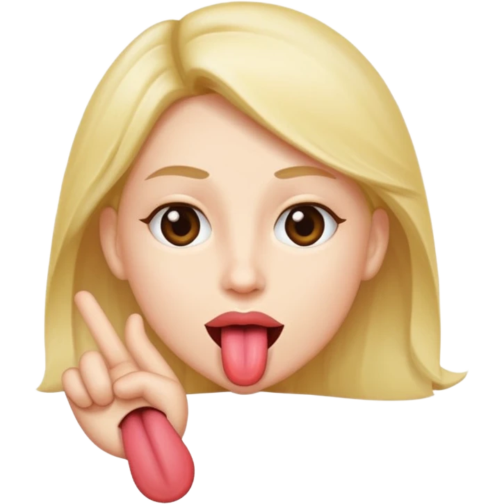 Tongue out with hand to the side emoji