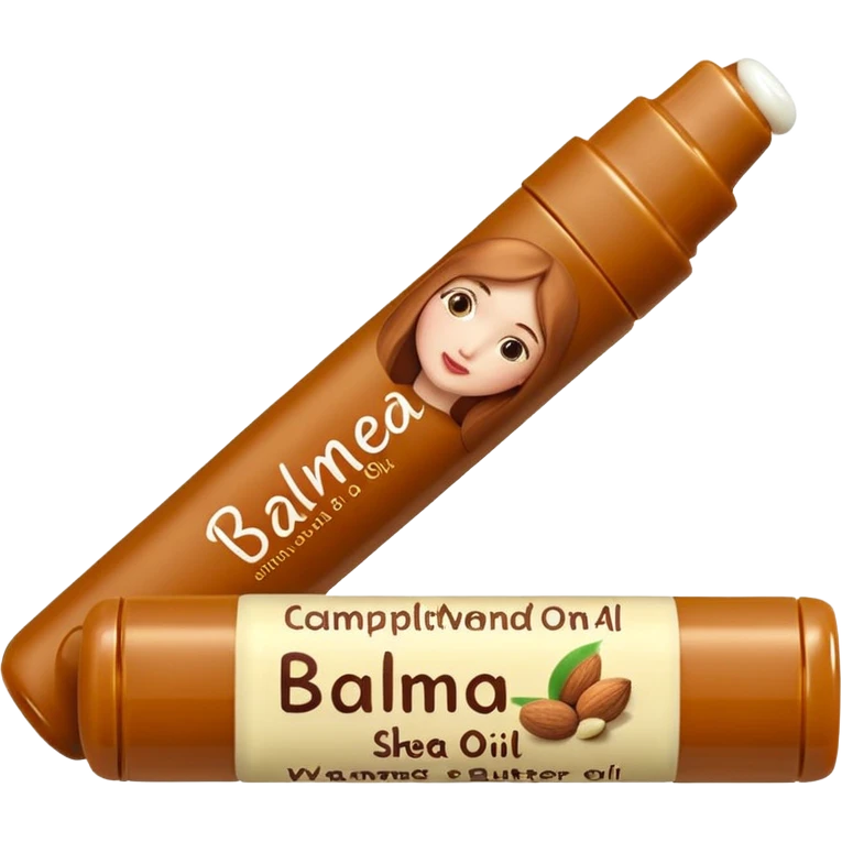 Balmea Natural Shea Butter and Almond Oil Lip Balm chapstick for lips emoji