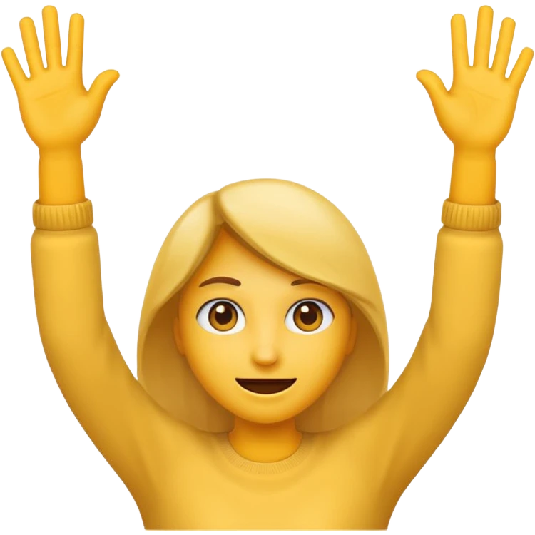 make the emoji what? whith two hands up combined with a six and  a seven emoji