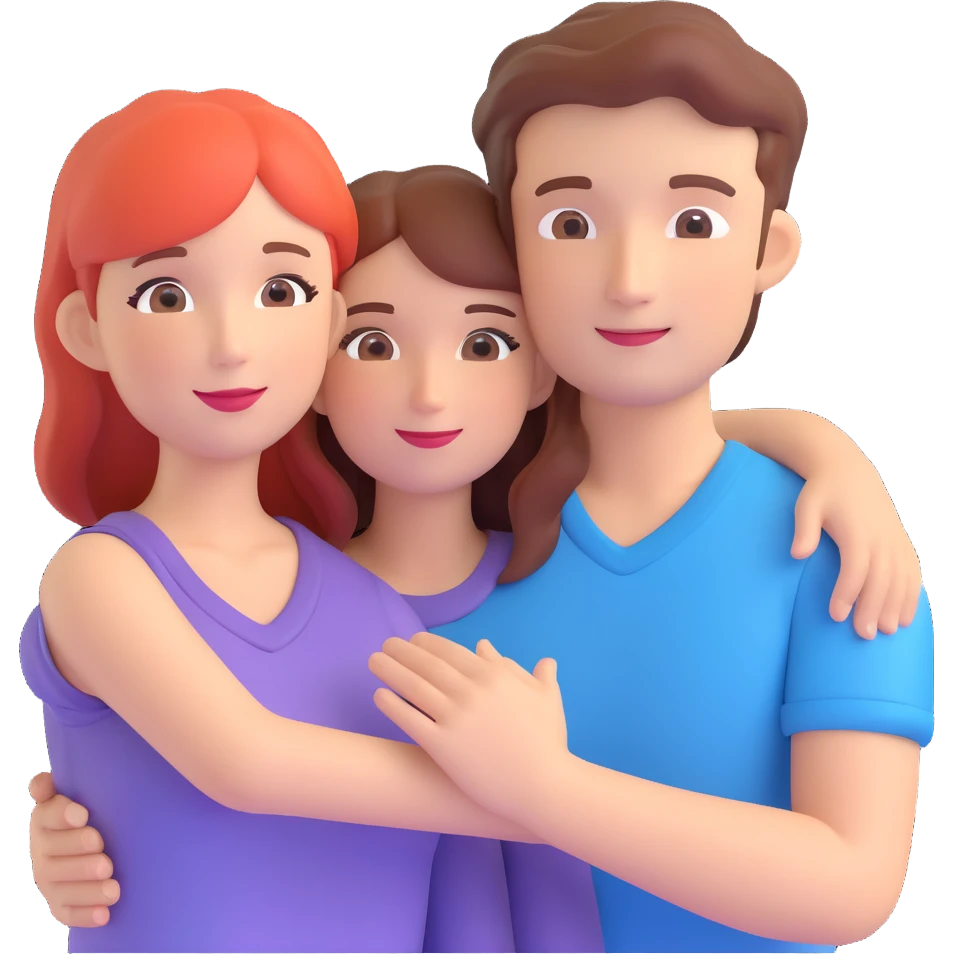 couple posing, close up pose, living room background emoji