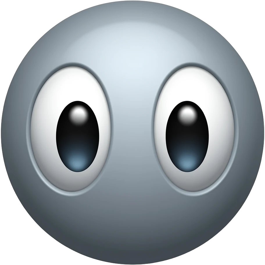 Un circulo con ojos blancos countryball emoji