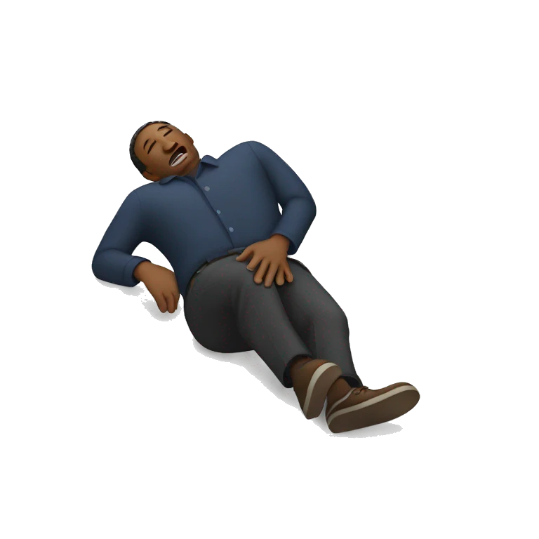 man fainted on ground emoji
