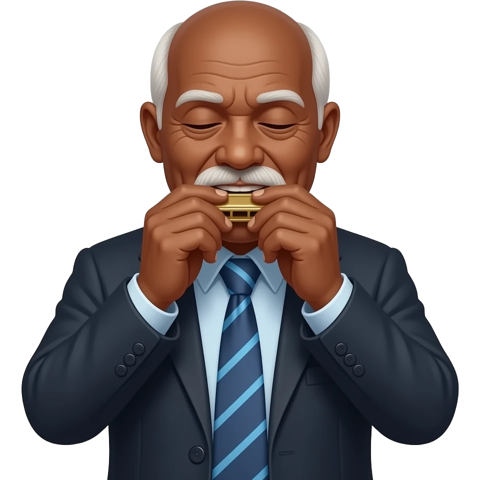 broat face old man few hair blues harmonica emoji