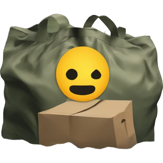 wolt delivey bag in the river emoji