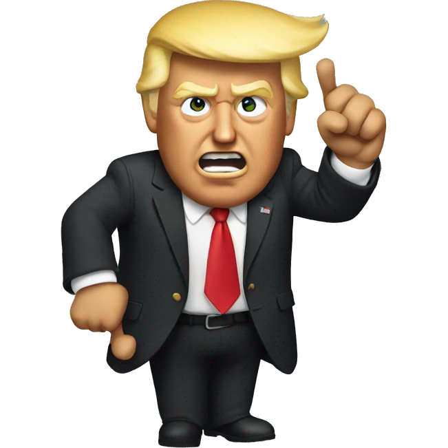 Trump with hand clenched in air  emoji