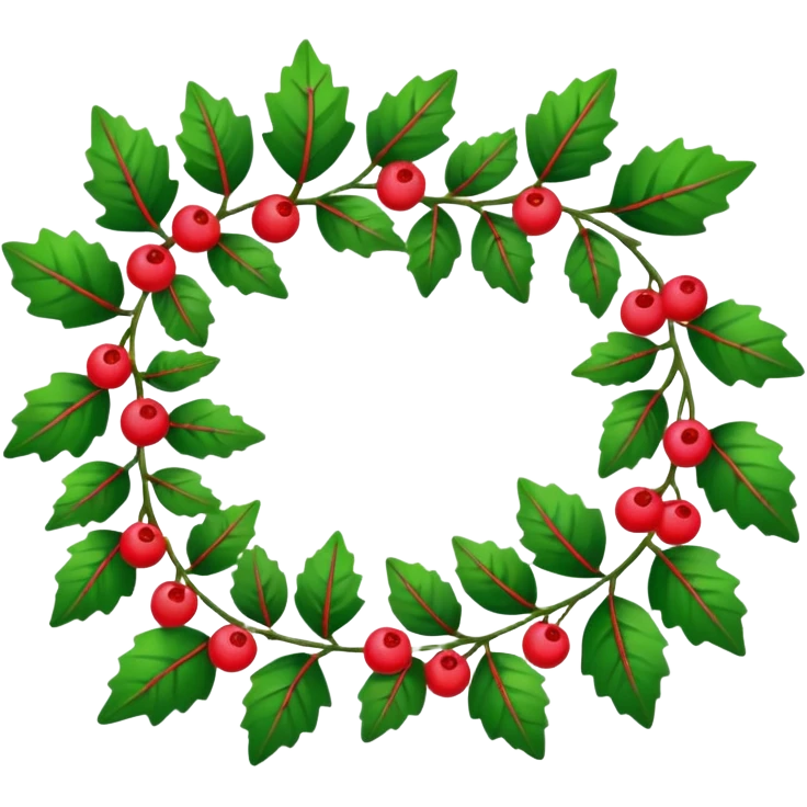 Holiday garland laying horizontally\ emoji