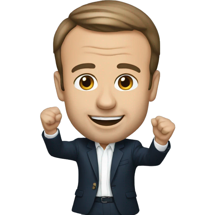 Emmanuel Macron launching emoji