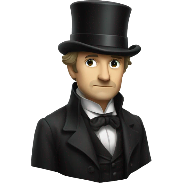 Rodion Raskolnikov from "Crime and Punishment" in a top hat emoji