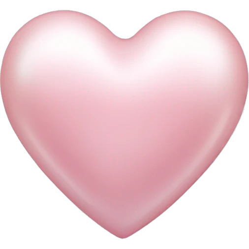 pearl light pink heart emoji