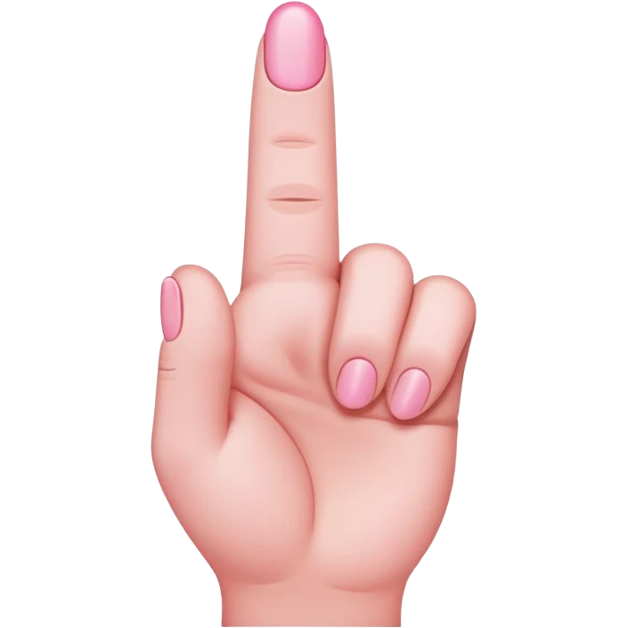 light pink middle finger emoji