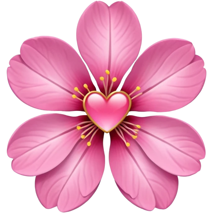 sakura flower with a heartbeat line emoji