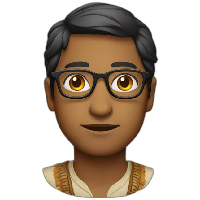 indian wearing glasses emoji