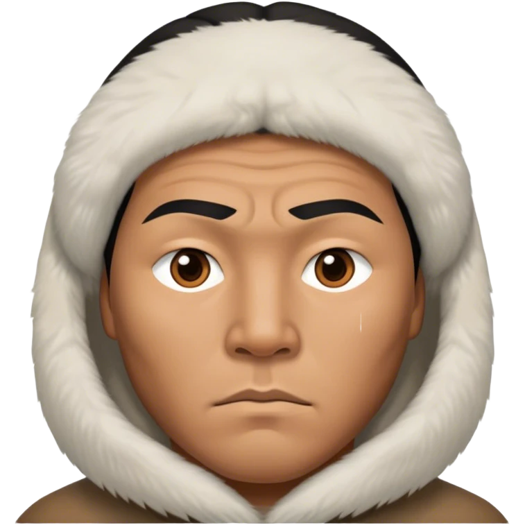Inuit men photorealistic serious emoji