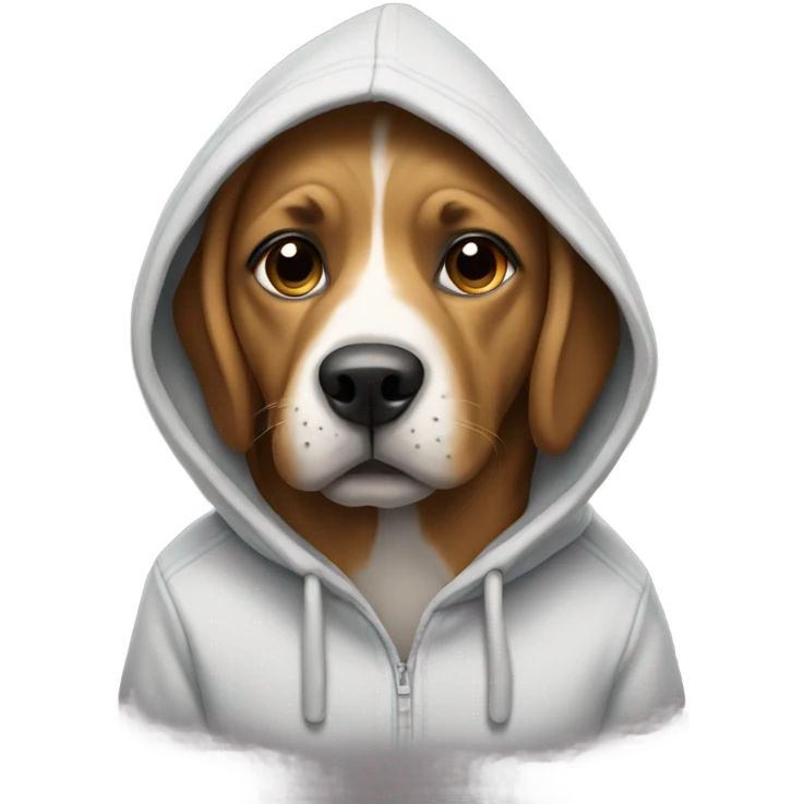 Dod wearing a hoodie emoji