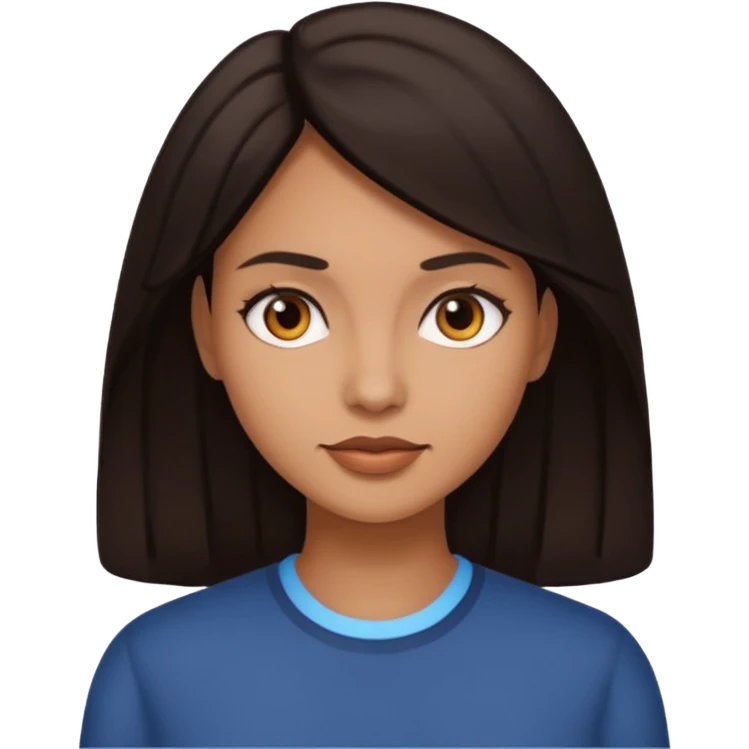 Dormir cabelo preto pele morena clara mulher emoji