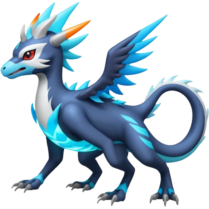 Neon Vibrant Pulsating Trail-glowing Chromatic Trico-Absol-Kyurem-Salamence-Silvally-fusion-hybrid emoji