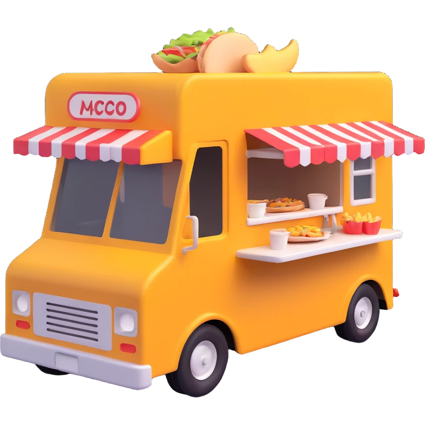generate me a 3D food truck emoji