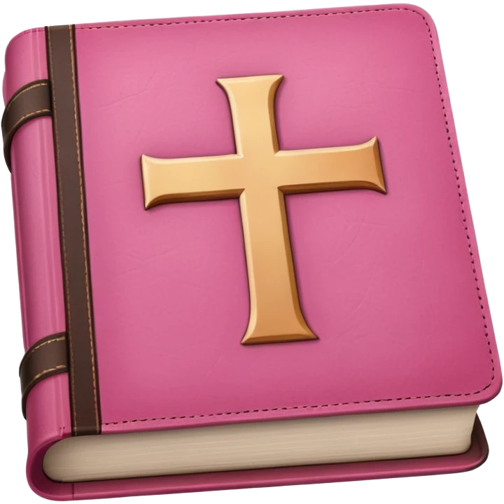 A pink bible emoji
