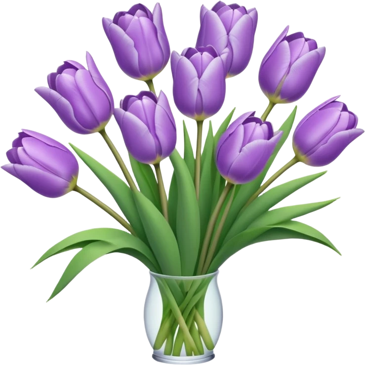 Bouquet of pastel purple tulips emoji