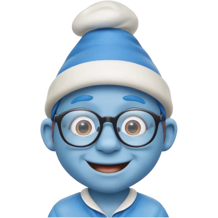 smurf with glasses emoji