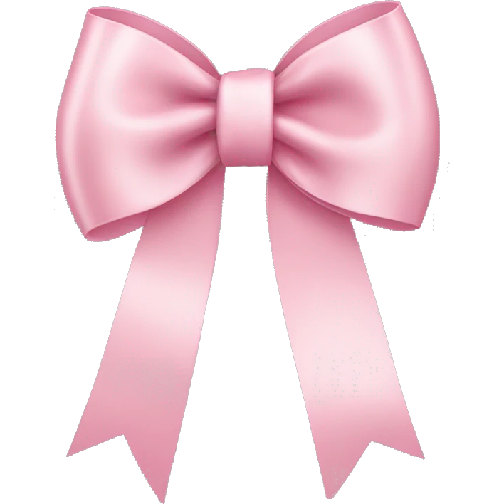 light pink ribbon bow emoji