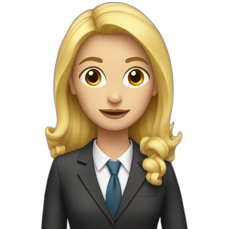 blond woman in a suit emoji