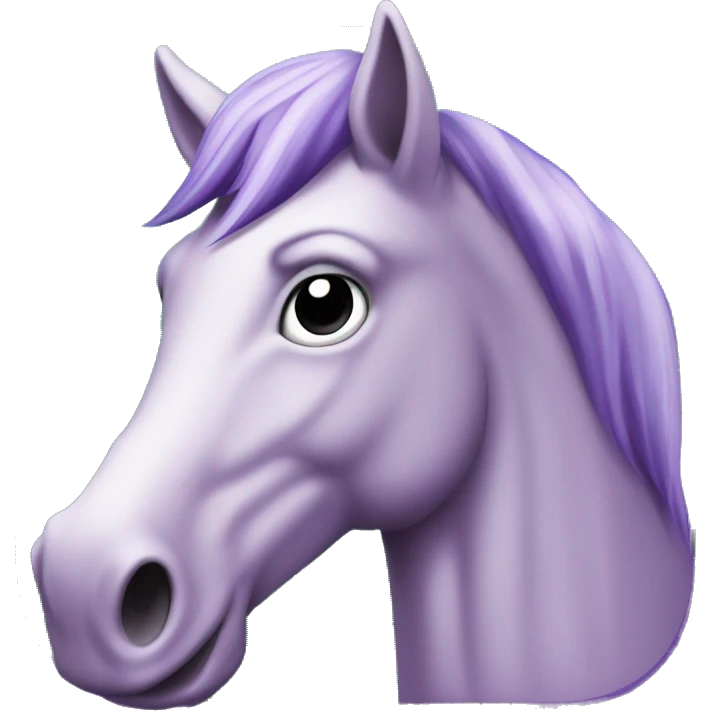 Style of early 2000s online computer game called ToonTown, purple horse emoji
