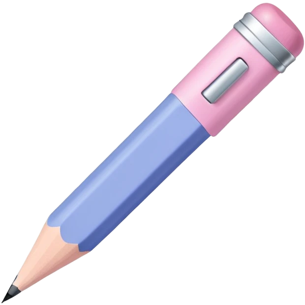 periwinkle pencil with light pink eraser, ✏️ emoji  emoji