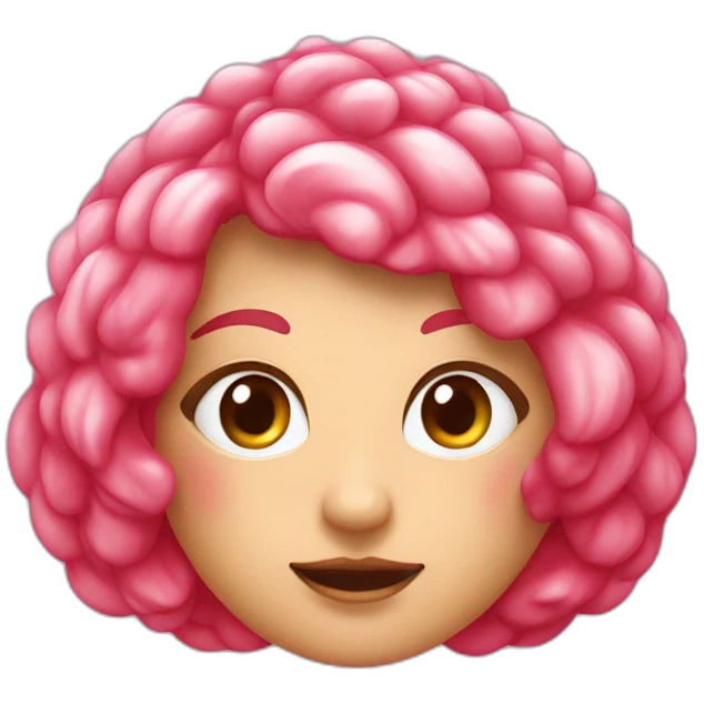 Une fraise de couleur rose emoji