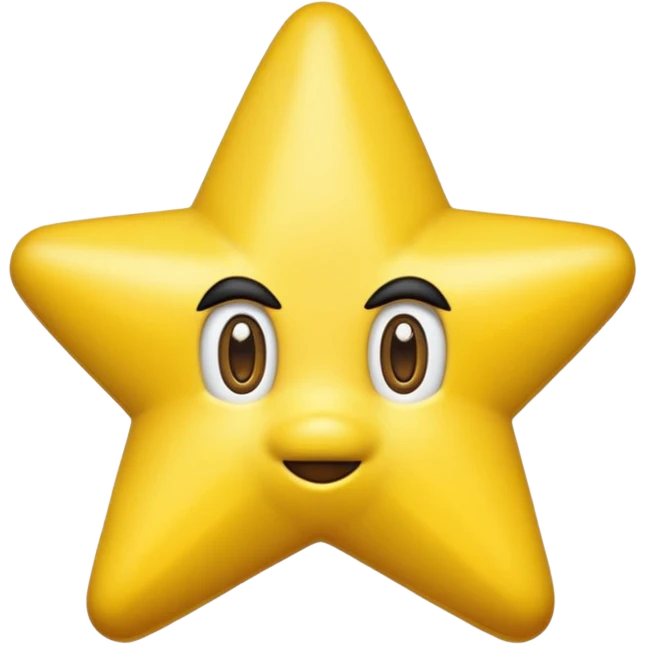 ESTRELLA DE SUPER MARIO SIN NARIZ Y SIN BOCa nadams los ojos emoji