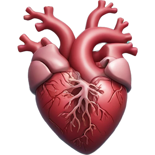 Anatomical heart made of ocean waves emoji