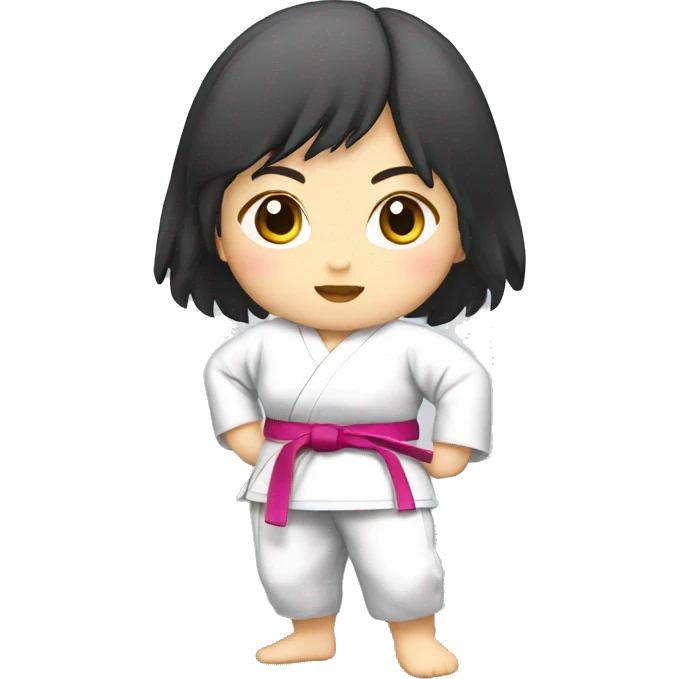 A Japanese chubby girl karate fighter emoji