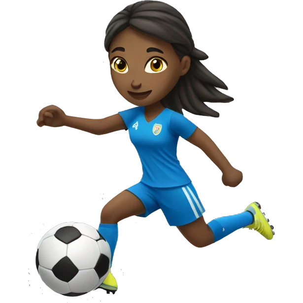 summer olympics girl playing soccer emoji