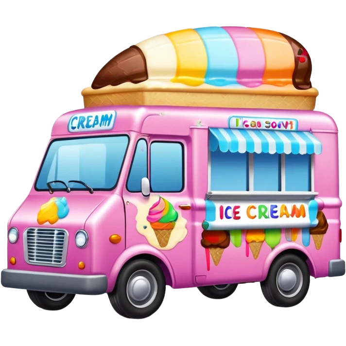 Colorful ice cream van emoji