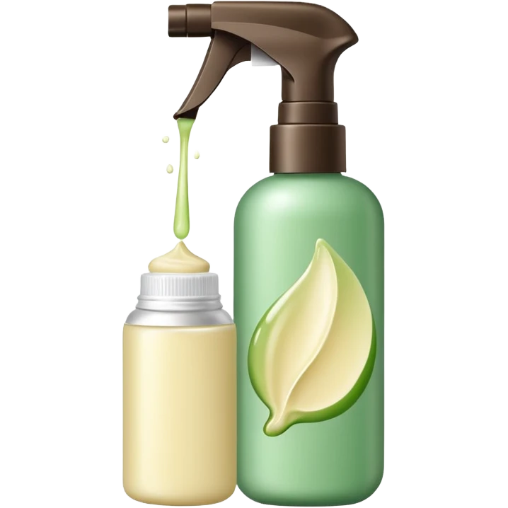 green cream skincare spray emoji