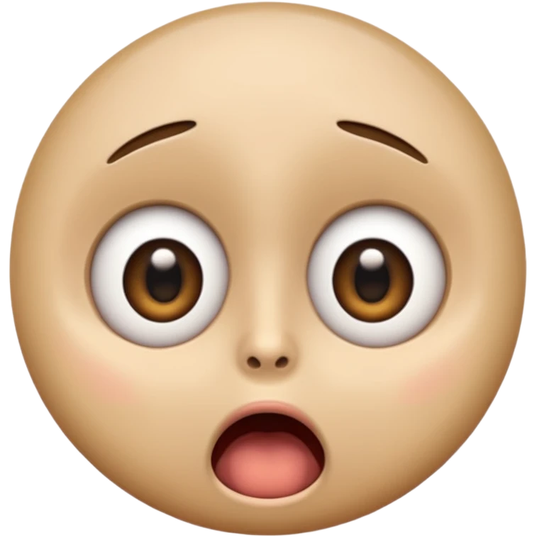 surprised face expression, large round eyes, open mouth emoji