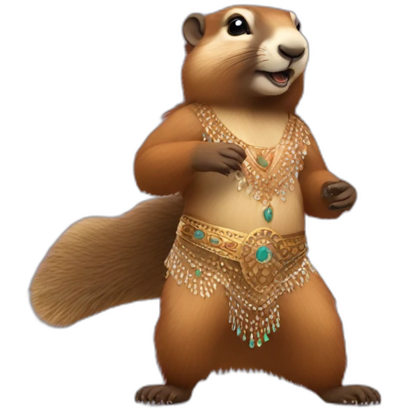 marmot doing belly dance emoji