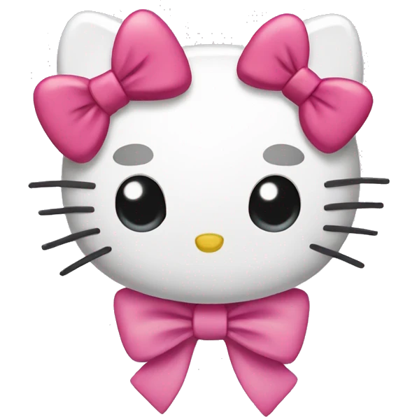 Hello kitty with a bow emoji