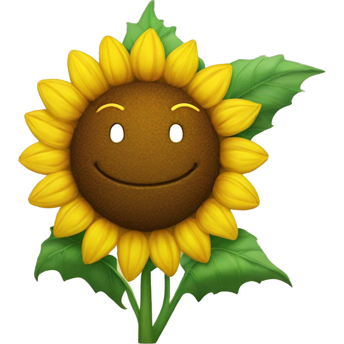 Smiling sunflower emoji